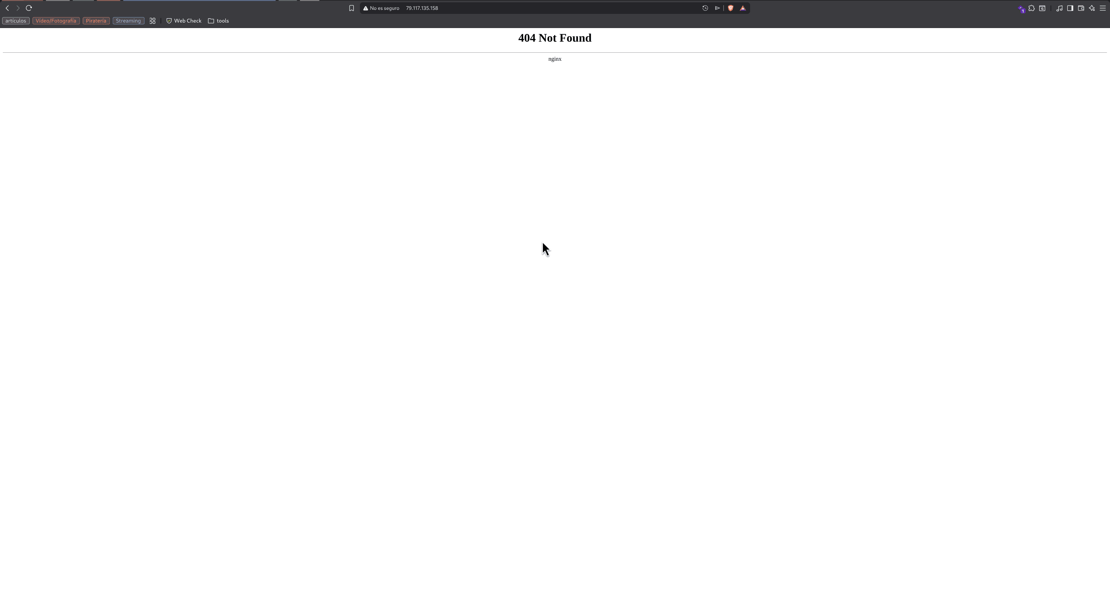 Fall back por defecto de Nginx